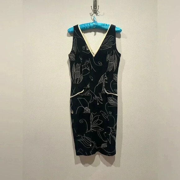 VINTAGE PAT MCDONAGH Midi Dress / Size 8 / - Picture 1 of 6